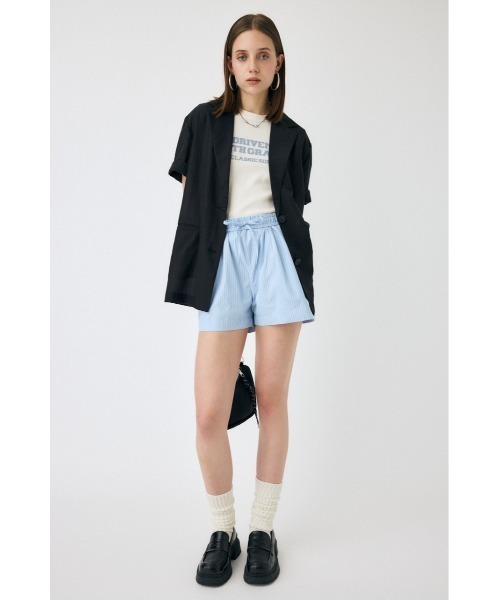 MOUSSY（マウジー）の「BLURRED LOGO Tシャツ（Tシャツ/カットソー・レディース・ライトブラック/ピンク/オフホワイト/ネイビー・FREE）」の14枚目の写真