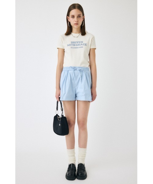 MOUSSY（マウジー）の「BLURRED LOGO Tシャツ（Tシャツ/カットソー・レディース・ライトブラック/ピンク/オフホワイト/ネイビー・FREE）」の16枚目の写真