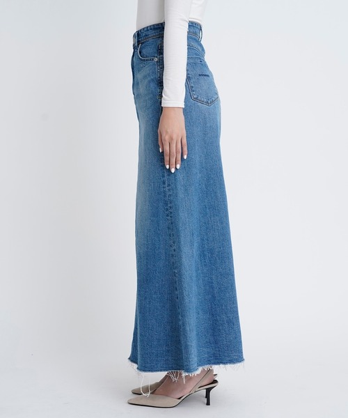 YANUK(ヤヌーク)の「マキシ Aライン スカート(デニムスカート・レディース・ブルー・S/XS/M)」の2枚目の写真
