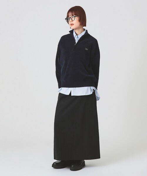 Ray BEAMS（レイビームス）の「Lee / Half Zip Sweat（スウェット・レディース・ブラウン/ネイビー・SMALL）」の15枚目の写真