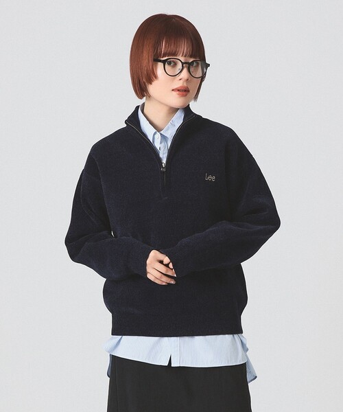 Ray BEAMS（レイビームス）の「Lee / Half Zip Sweat（スウェット・レディース・ブラウン/ネイビー・SMALL）」の18枚目の写真