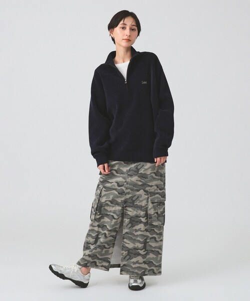 Ray BEAMS（レイビームス）の「Lee / Half Zip Sweat（スウェット・レディース・ブラウン/ネイビー・SMALL）」の19枚目の写真