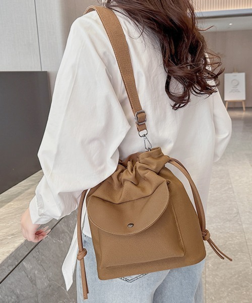 Miniministore(ミニミニストア)の「ショルダーバッグ 2wayバケットバッグ(ショルダーバッグ・レディース・アイボリー/ピンク/キャメル/ブラック・FREE)」の8枚目の写真