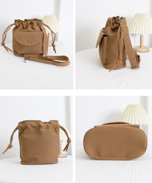 Miniministore(ミニミニストア)の「ショルダーバッグ 2wayバケットバッグ(ショルダーバッグ・レディース・アイボリー/ピンク/キャメル/ブラック・FREE)」の17枚目の写真