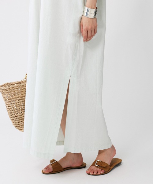 BABYLONE（バビロン）の「フーディシャツワンピース（シャツワンピース・レディース・ライトグリーン/オフホワイト・フリー）」の14枚目の写真