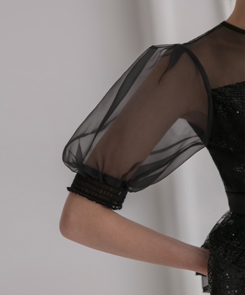 ローズペプラムIラインワンピースドレス Leja｜LEJA-ローズペプラムIラインワンピースドレス結婚式オケージョン