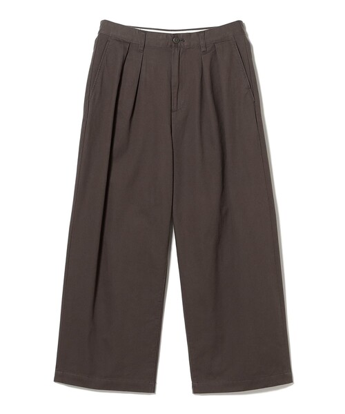 BEAMS（ビームス）の「ワイドストレート 2プリーツ チノ パンツ（その他パンツ・メンズ・ベージュ/ネイビー/チャコールグレー・S/M/L/XL）」の4枚目の写真