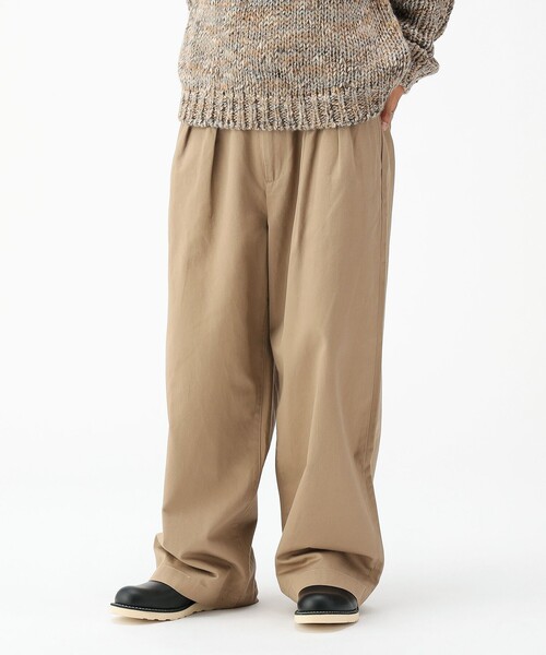 BEAMS（ビームス）の「ワイドストレート 2プリーツ チノ パンツ（その他パンツ・メンズ・ベージュ/ネイビー/チャコールグレー・S/M/L/XL）」の15枚目の写真