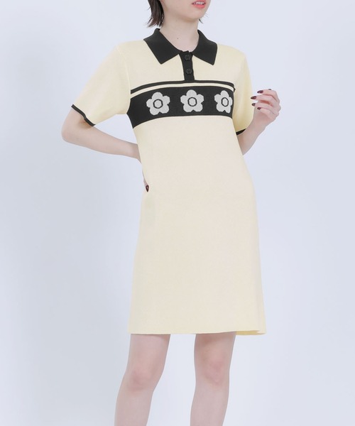 17日終日まで価格 マリークワント ワンピース ポロ ポロニット ワンピース(ワンピース)|MARY QUANT(マリー
