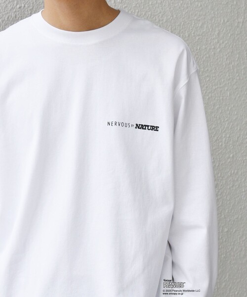 PEANUTS(ピーナッツ)の「SHIPS any: SNOOPY コラボ 75th グラフィック プリント Tシャツ(ロンT)◇(Tシャツ/カットソー・メンズ・ホワイト系/ライトホワイト/ブラック/ホワイト・MEDIUM/LARGE/X-LARGE)」の10枚目の写真