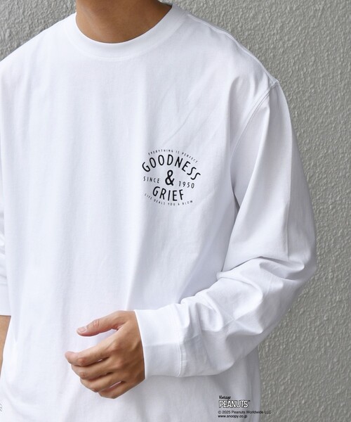 PEANUTS(ピーナッツ)の「SHIPS any: SNOOPY コラボ 75th グラフィック プリント Tシャツ(ロンT)◇(Tシャツ/カットソー・メンズ・ホワイト系/ライトホワイト/ブラック/ホワイト・MEDIUM/LARGE/X-LARGE)」の18枚目の写真