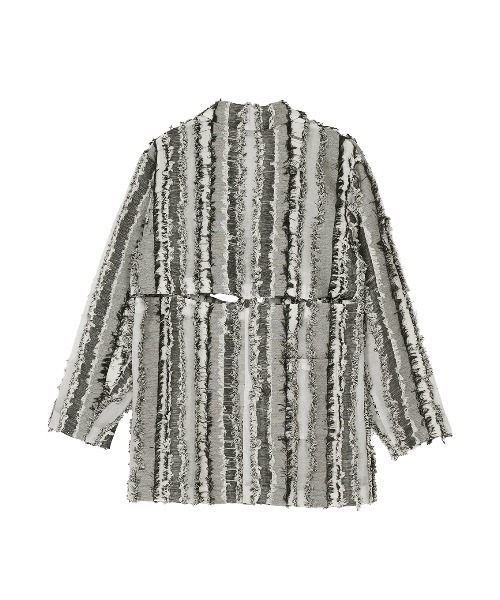 ELCHELE(エルチェレ)の「STRIPE JQ SEPARATE JACKET(テーラードジャケット・レディース・ホワイト/マルチ・FREE)」の11枚目の写真