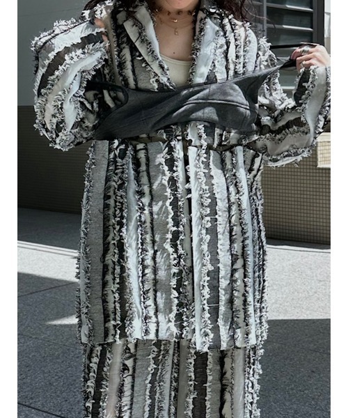 ELCHELE(エルチェレ)の「STRIPE JQ SEPARATE JACKET(テーラードジャケット・レディース・ホワイト/マルチ・FREE)」の17枚目の写真