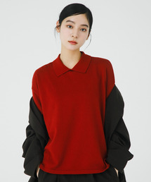 EKAL | ハーフスリーブニットポロシャツ(ニット/セーター)