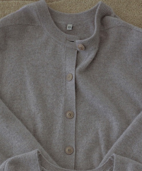 セール】カシミヤクルーネックニットカーディガン（カーディガン