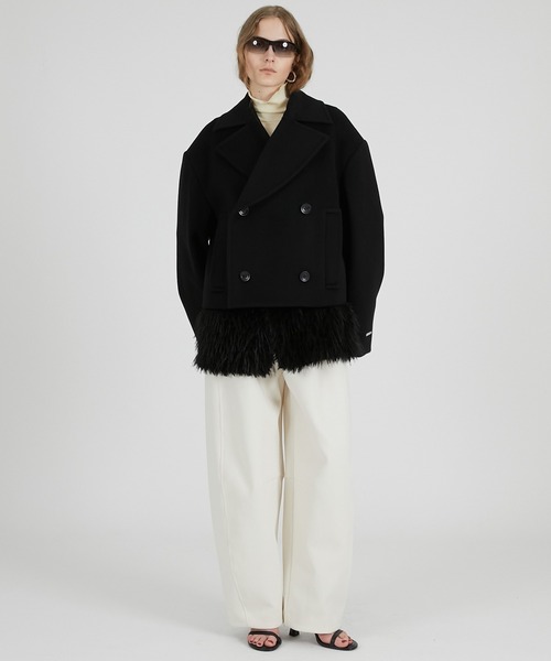 PRANK PROJECT（プランクプロジェクト）の「ファーレイヤードピーコート / Fur Layered Peacoat（ピーコート・レディース・グレー/ブラック・FREE）」の12枚目の写真