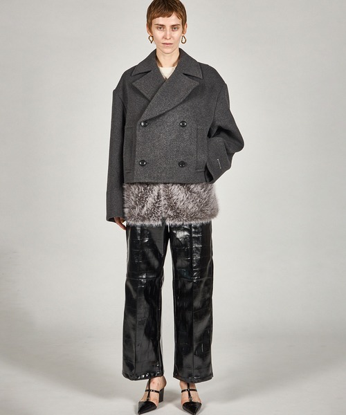 PRANK PROJECT（プランクプロジェクト）の「ファーレイヤードピーコート / Fur Layered Peacoat（ピーコート・レディース・グレー/ブラック・FREE）」の20枚目の写真
