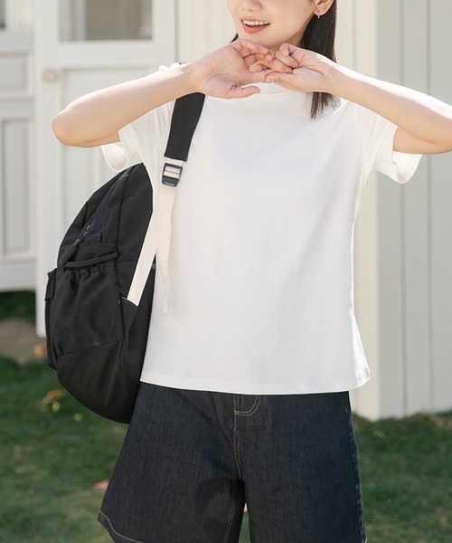 SHOUYO(ショウヨウ)の「【2色展開】シンプルで使える 無地ストレッチTシャツ(Tシャツ/カットソー・レディース・グレー/ホワイト・M)」の6枚目の写真