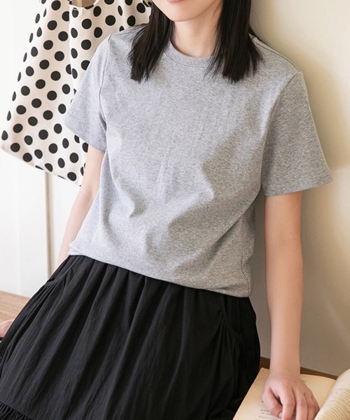 SHOUYO(ショウヨウ)の「【2色展開】シンプルで使える 無地ストレッチTシャツ(Tシャツ/カットソー・レディース・グレー/ホワイト・M)」の10枚目の写真