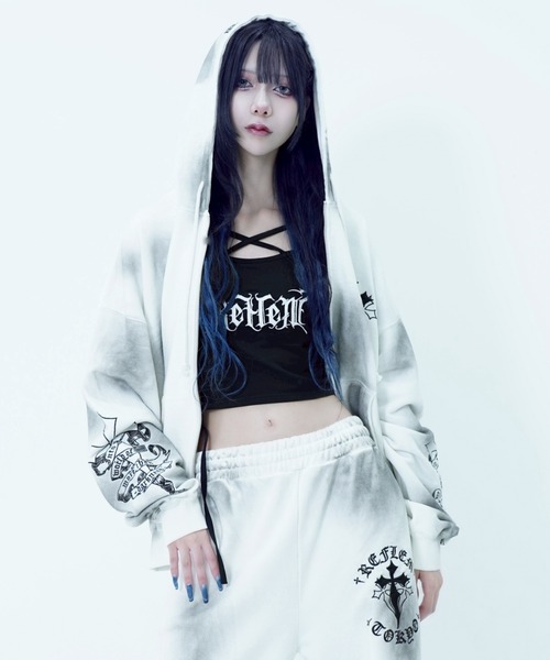 『REFLEM/レフレム』レースアップコルセットキャミソール レオパード L REFLEM/レフレム』レースアップコルセットキャミソール