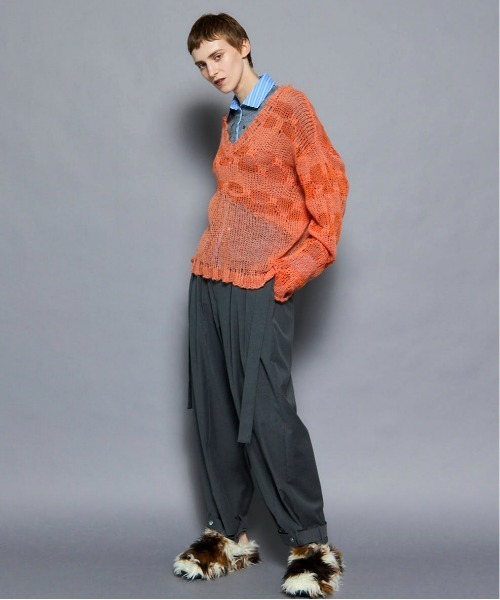 MAISON SPECIAL(メゾンスペシャル)の「Suching Work Pants/スーチングワークパンツ(スラックス・レディース・グレー/カーキ/ブラック・38/36)」の6枚目の写真
