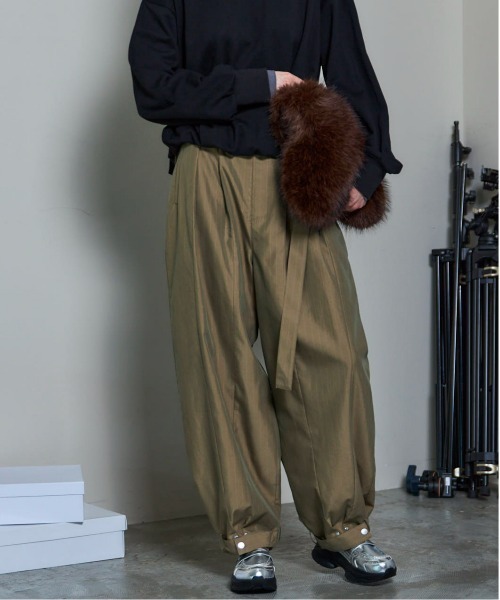 MAISON SPECIAL(メゾンスペシャル)の「Suching Work Pants/スーチングワークパンツ(スラックス・レディース・グレー/カーキ/ブラック・38/36)」の12枚目の写真