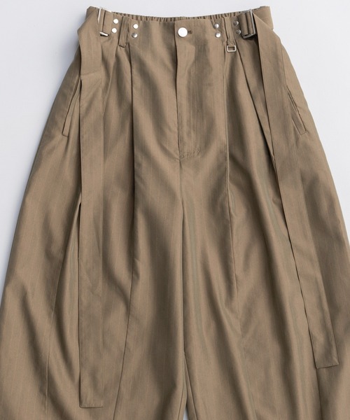 MAISON SPECIAL(メゾンスペシャル)の「Suching Work Pants/スーチングワークパンツ(スラックス・レディース・グレー/カーキ/ブラック・38/36)」の18枚目の写真