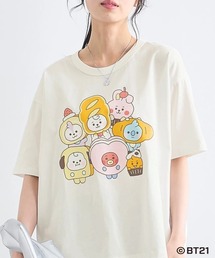 SMILE LAND | 【BT21】ゆるシルエットプリントTシャツ<大きいサイズ有>(Tシャツ/カットソー)