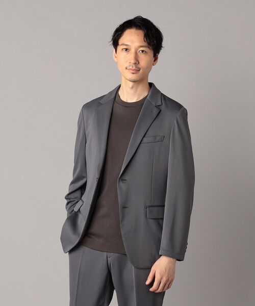 COMME CA MEN（コムサメン）の「【セットアップ対応】マイクロメッシュエアージャージー テーラードジャケット（テーラードジャケット・メンズ・ネイビー/グレー/ブラック・S/M/L/XS/XL）」の4枚目の写真