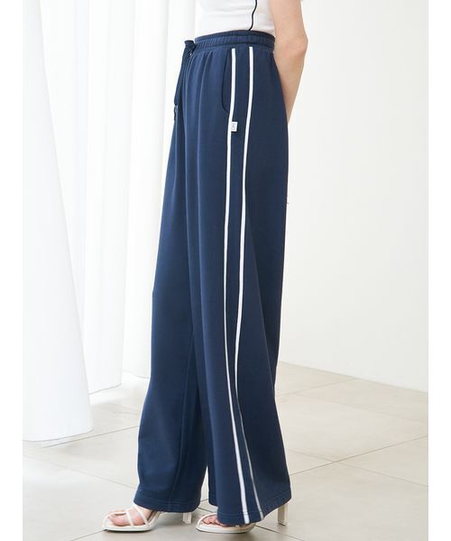 SNIDEL  ネイビー デザインカットスウェットパンツ デザインカットスウェットパンツ(ロングパンツ)｜スナイデル