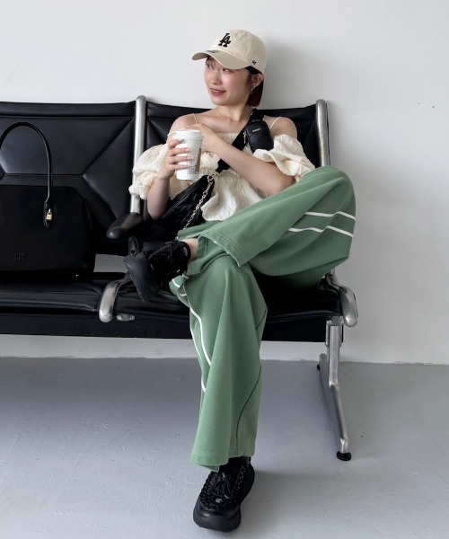 スナイデル　カットスウェットワイドパンツ WEB限定カラーあり】UVカットスウェットワイドパンツ（フル