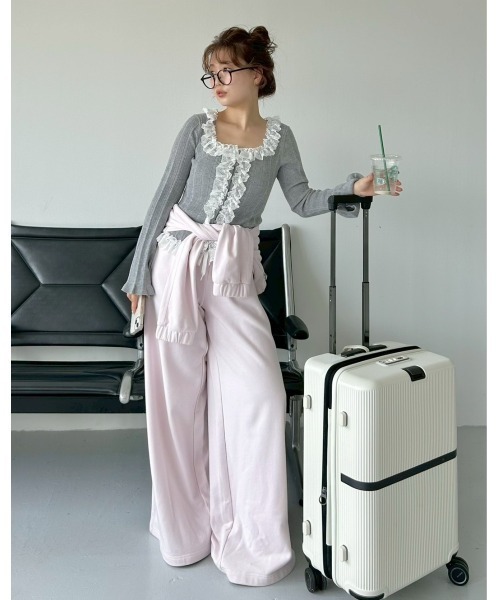 WEB限定カラーあり】UVカットスウェットワイドパンツ
