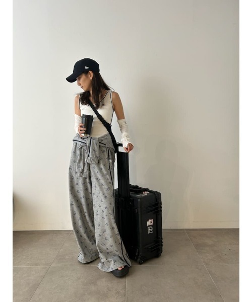 スナイデル　カットスウェットワイドパンツ SNIDEL スウェットパンツ ジャージ 「WEB限定カラーあり」UV