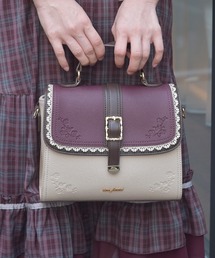 axes femme | スカラ配色薔薇エンボスバッグ(ショルダーバッグ)