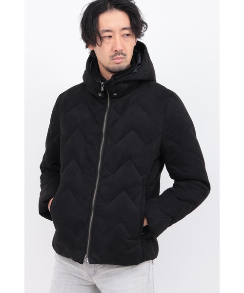 HIGH STREET（ハイストリート）の「ﾃｯｸｽｴｰﾄﾞｷﾙﾄﾌｰﾃﾞｨｰﾀﾞｳﾝBL（ブルゾン・メンズ・ブラック/グレー・L/M/S）」の4枚目の写真