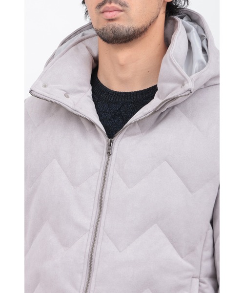 HIGH STREET（ハイストリート）の「ﾃｯｸｽｴｰﾄﾞｷﾙﾄﾌｰﾃﾞｨｰﾀﾞｳﾝBL（ブルゾン・メンズ・ブラック/グレー・L/M/S）」の11枚目の写真