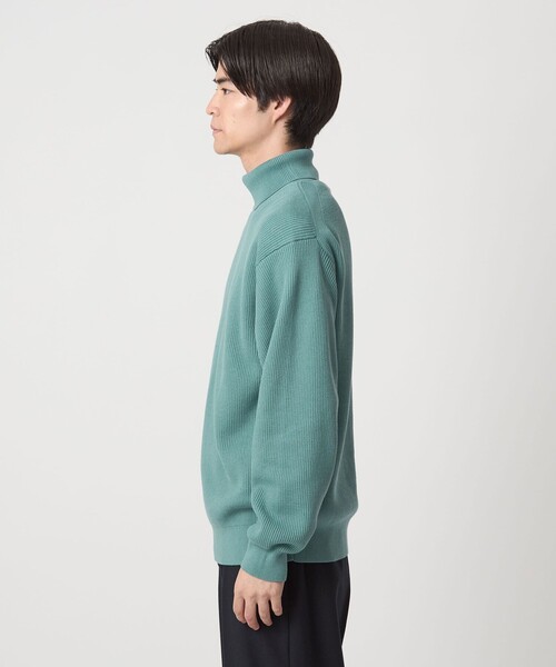 green label relaxing（グリーンレーベルリラクシング）の「コットン アゼ タートル ネック ニット（ニット/セーター・メンズ・ブラック/ライム/ライトグレー/ダークグレー・XL/L/M/S）」の14枚目の写真