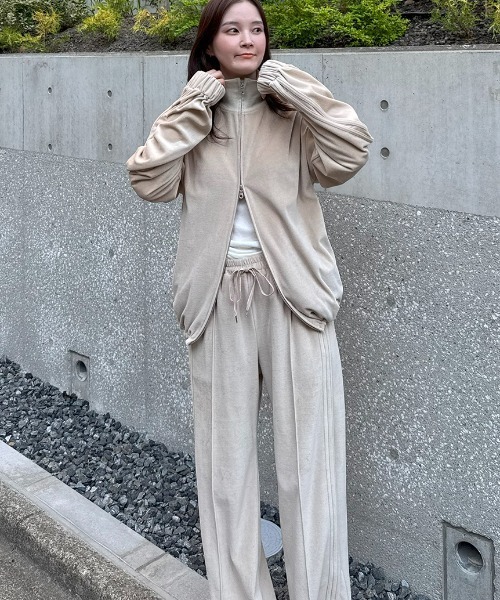 styling/(スタイリング)の「【セットアップ対応】ドローコードベロアパンツ(その他パンツ・レディース・ベージュ/ダークブルー/ブラック/オレンジ・0/1)」の5枚目の写真