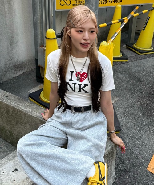 ROOPTOKYO(ループトウキョウ)の「ROOP TOKYO×側湾症ネキ I LOVE NK ミニTシャツ(Tシャツ/カットソー・レディース・ホワイト・FREE)」の1枚目の写真