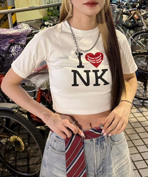 ROOPTOKYO(ループトウキョウ)の「ROOP TOKYO×側湾症ネキ I LOVE NK ミニTシャツ(Tシャツ/カットソー・レディース・ホワイト・FREE)」の3枚目の写真