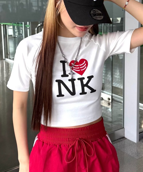 ROOPTOKYO(ループトウキョウ)の「ROOP TOKYO×側湾症ネキ I LOVE NK ミニTシャツ(Tシャツ/カットソー・レディース・ホワイト・FREE)」の7枚目の写真