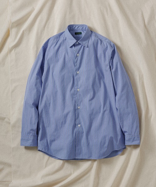 WILD LIFE TAILOR Adam et Rope'(ワイルドテーラーアダムエロペ )の「【WILD LIFE TAILOR】STRIPE SHIRT(シャツ/ブラウス・メンズ・サックスブルー/ブルー系その他・M/L)」の1枚目の写真