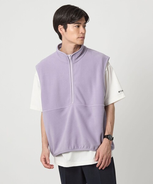 green label relaxing（グリーンレーベルリラクシング）の「＜GOAT＞フリース ハーフジップ ベスト（ベスト・メンズ・ライラック/ダークグレー/ライトグレー/ブラック・L/M）」の4枚目の写真