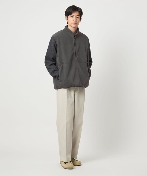 green label relaxing（グリーンレーベルリラクシング）の「＜GOAT＞フリース ハーフジップ ベスト（ベスト・メンズ・ライラック/ダークグレー/ライトグレー/ブラック・L/M）」の5枚目の写真