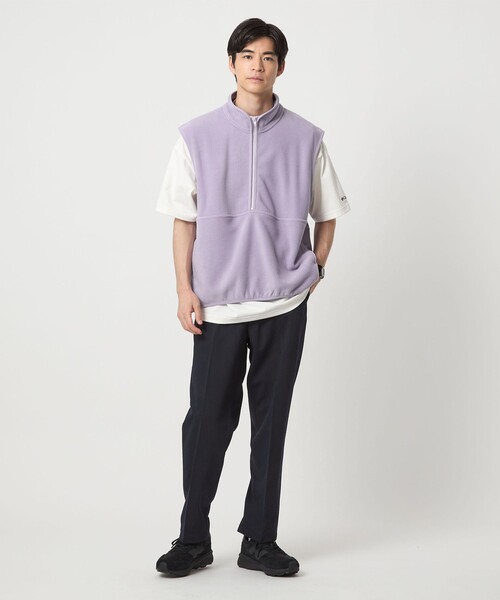 green label relaxing（グリーンレーベルリラクシング）の「＜GOAT＞フリース ハーフジップ ベスト（ベスト・メンズ・ライラック/ダークグレー/ライトグレー/ブラック・L/M）」の7枚目の写真