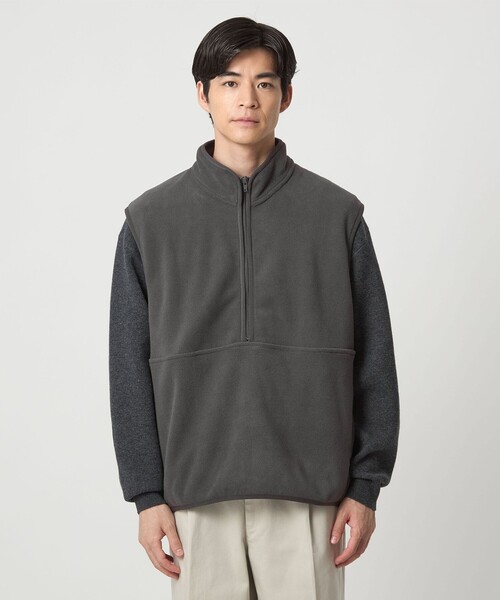 green label relaxing（グリーンレーベルリラクシング）の「＜GOAT＞フリース ハーフジップ ベスト（ベスト・メンズ・ライラック/ダークグレー/ライトグレー/ブラック・L/M）」の8枚目の写真