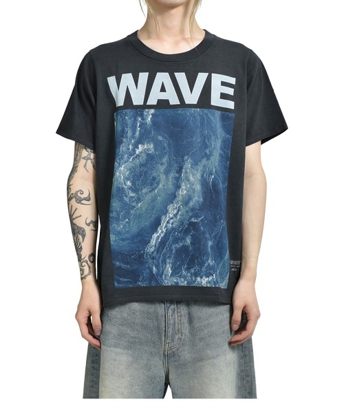 JUN/NAKAYAMA(ジュンナカヤマ)の「WAVE T-SHIRTS(Tシャツ/カットソー・メンズ・ブラック・X-LARGE)」の1枚目の写真