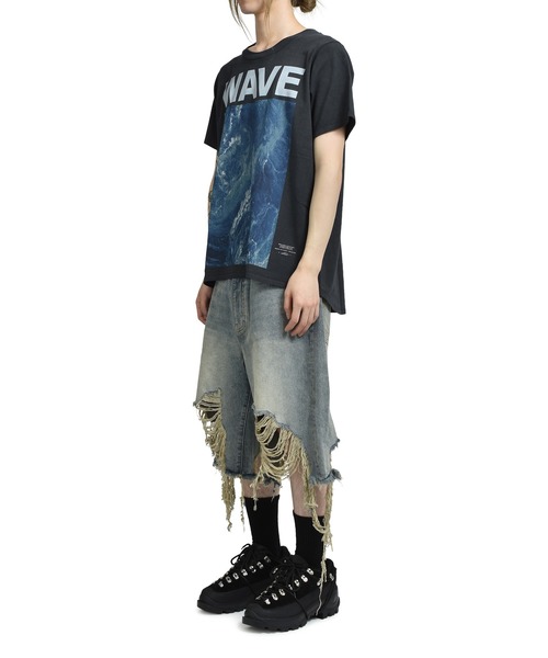 JUN/NAKAYAMA(ジュンナカヤマ)の「WAVE T-SHIRTS(Tシャツ/カットソー・メンズ・ブラック・X-LARGE)」の4枚目の写真