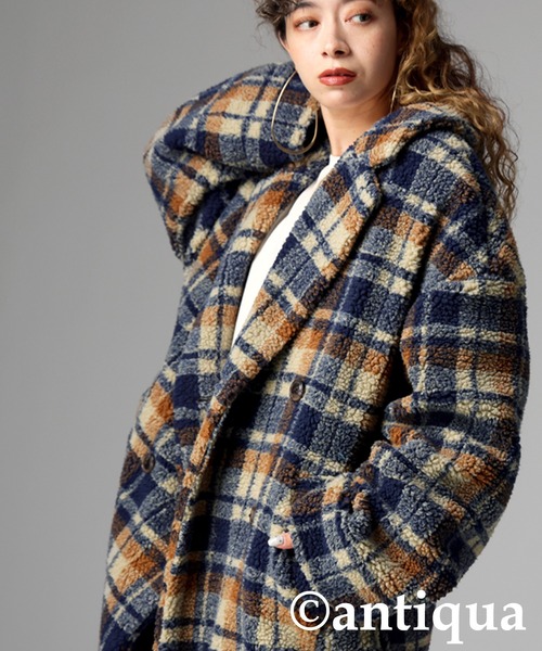 DOLCE&GABBANA/オンブレチェック/ボア/ランチジャケット チェック柄ボアジャケット（その他アウター）｜antiqua（アンティカ