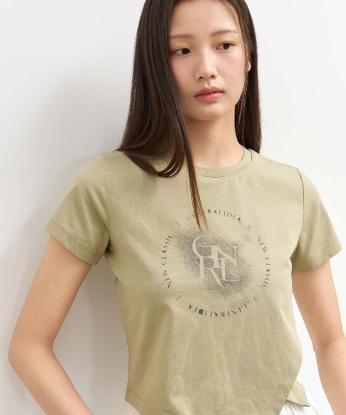 【GENERAL IDEA】Silket Cotton アンバランス半袖Tシャツ GENERAL IDEA/ジェネラルアイディア unbalance silket span
